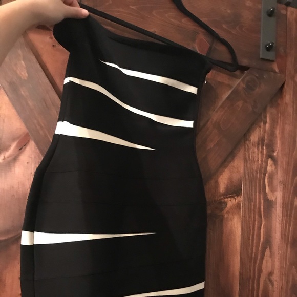 Black and white striped, shirt and sexy dress! - Picture 3 of 4